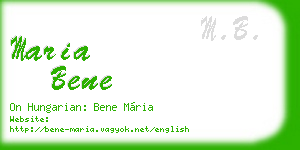 maria bene business card